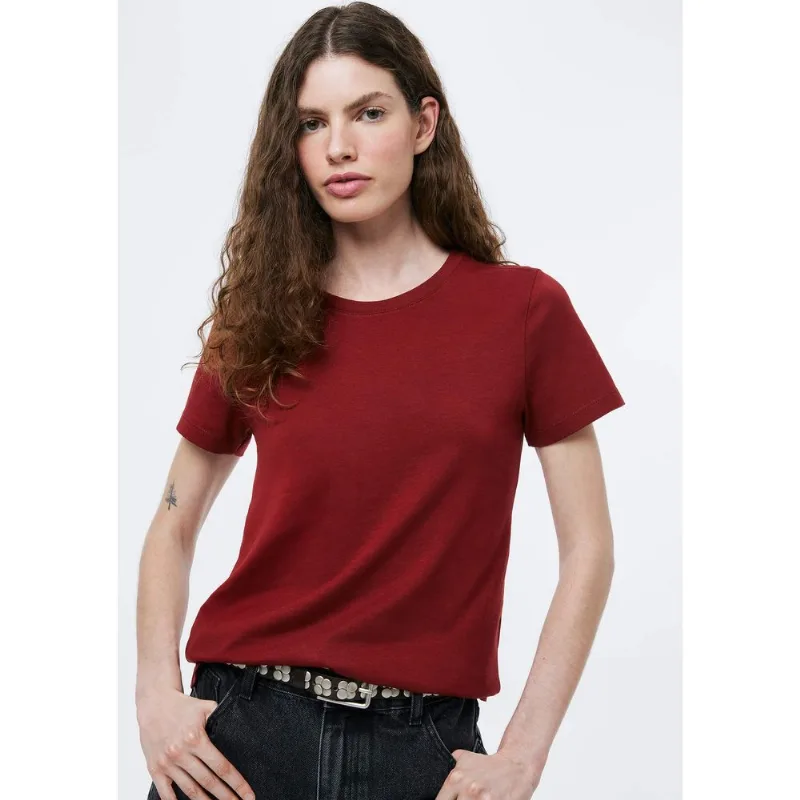 Camiseta Básica Feminina Slim World - Vermelho G