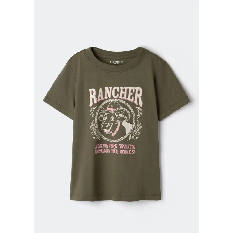 Blusa Infantil Menina Manga Curta Com Estampa - Verde 012