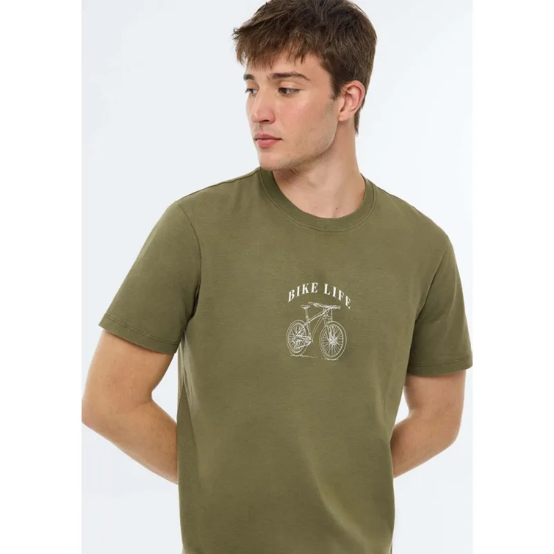 Camiseta Masculina Manga Curta Com Estampa - Verde XXG