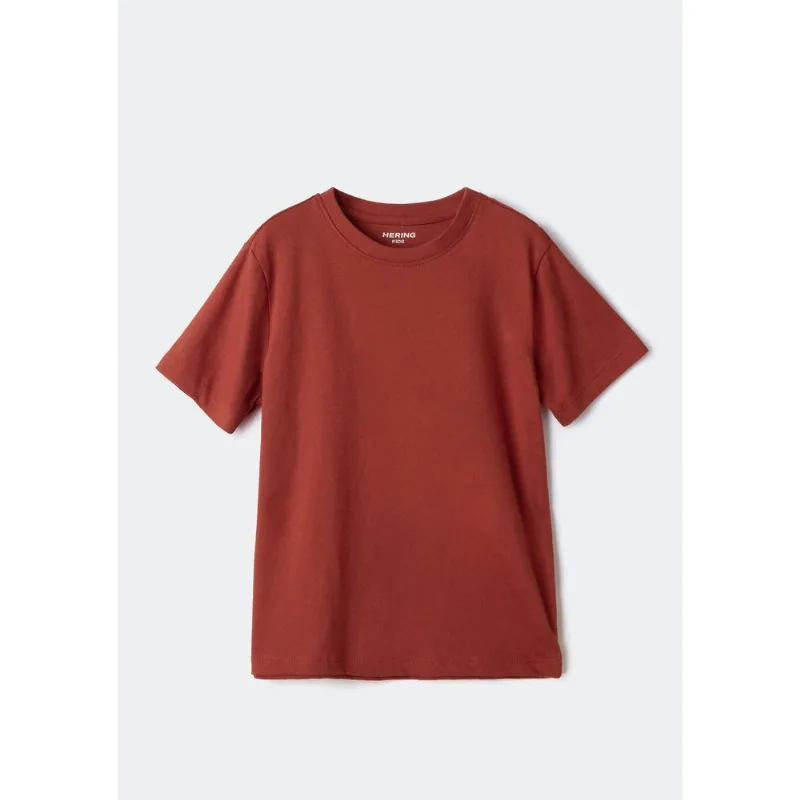 Camiseta Básica Infantil Menino Manga Curta Slim - Vermelho 008