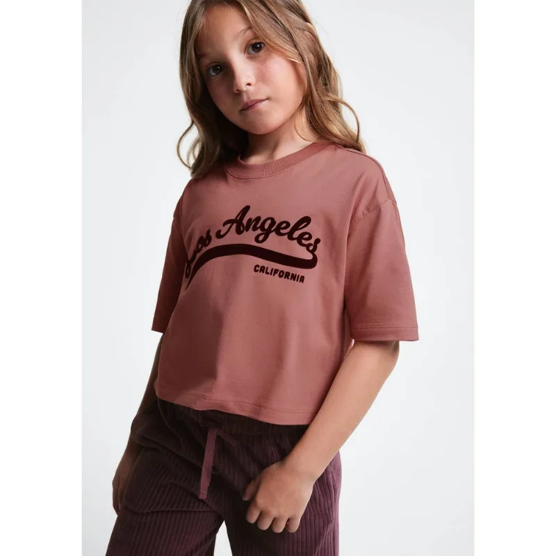 Blusa Infantil Menina Box Estampada - Rosa 004