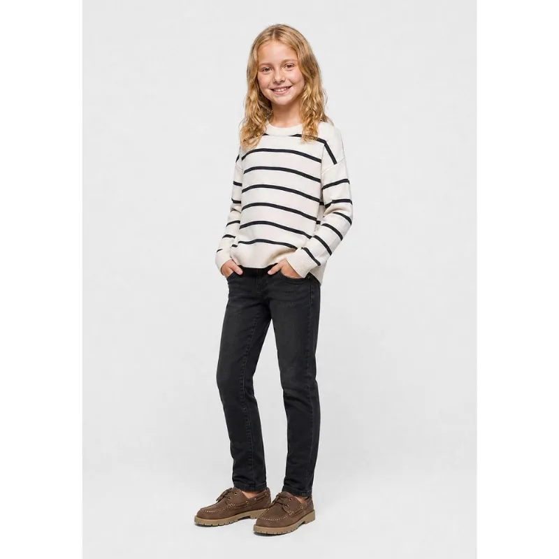 Calça Jeans Infantil Menina Skinny - Preto 012