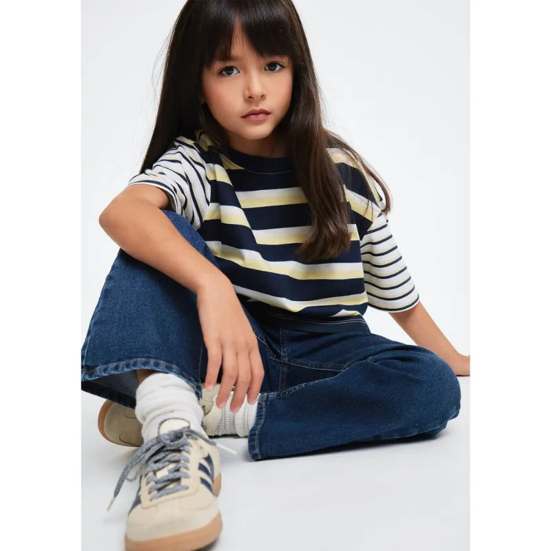 Blusa Infantil Menina Boxer Oversized - Azul 014