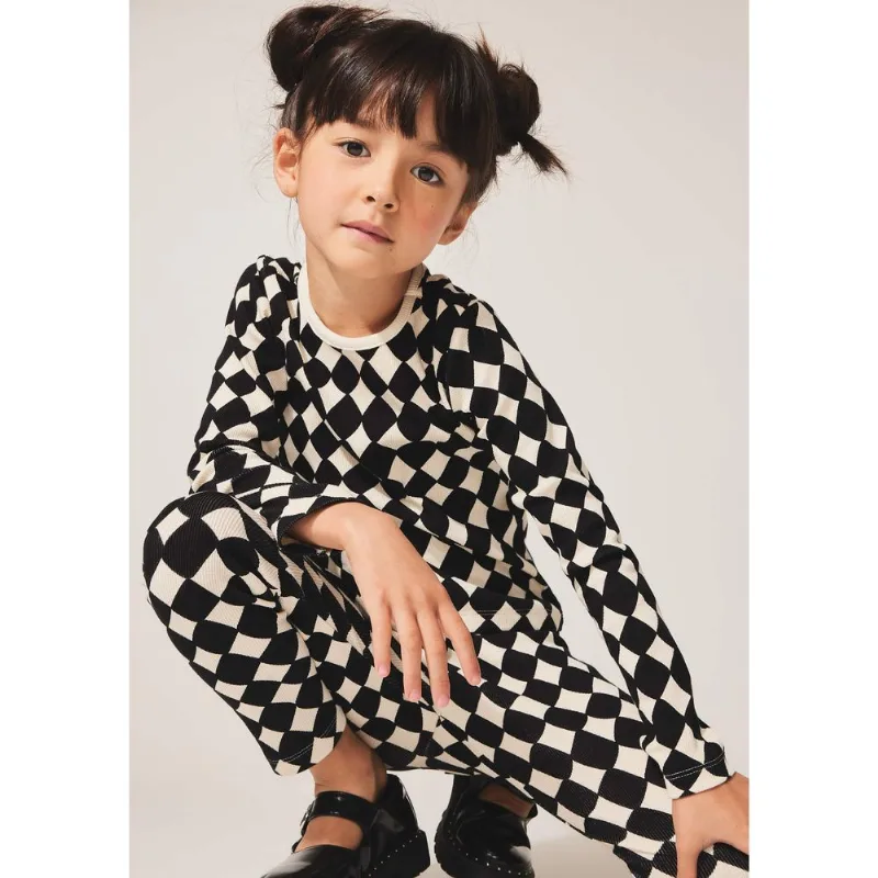 Calça Legging Infantil Menina Pierrot Palhaça Halloween - Preto 004