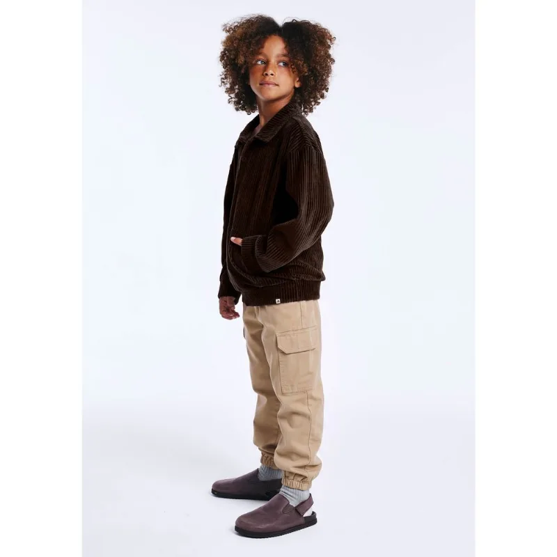 Calça Infantil Menino Jogger Em Sarja - Bege 006