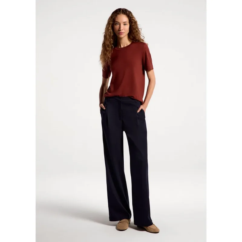 Calça Feminina Reta Em Alfaiataria - Azul 036