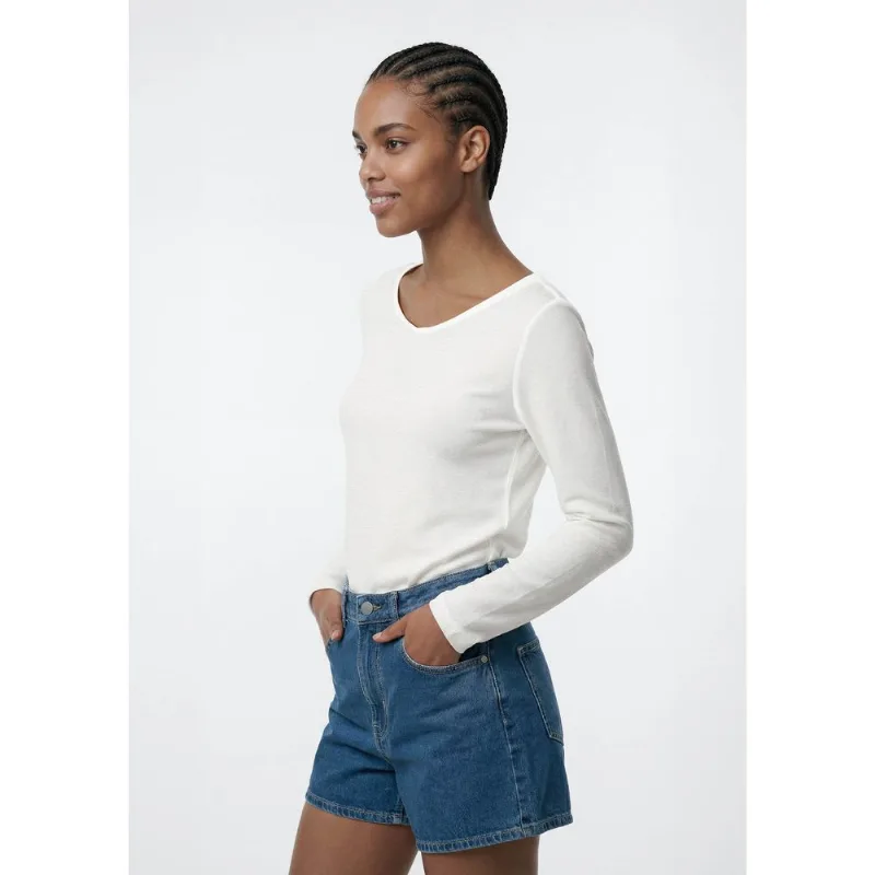 Blusa Feminina Manga Longa Em Malha - Off white G