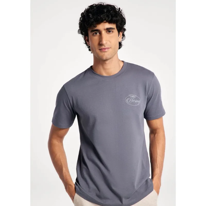 Camiseta Masculina Manga Curta Com Estampa - Cinza M