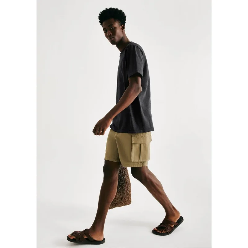 Camiseta Masculina Tricô Manga Curta - Preto XXG