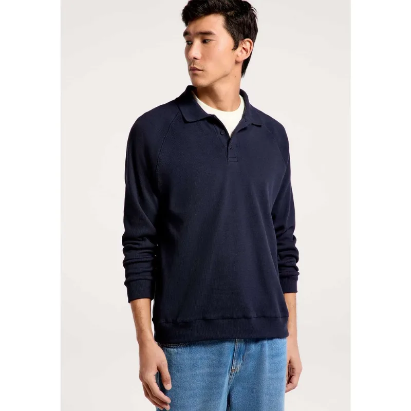 Blusão Polo Masculino Em Interlock - Azul XG