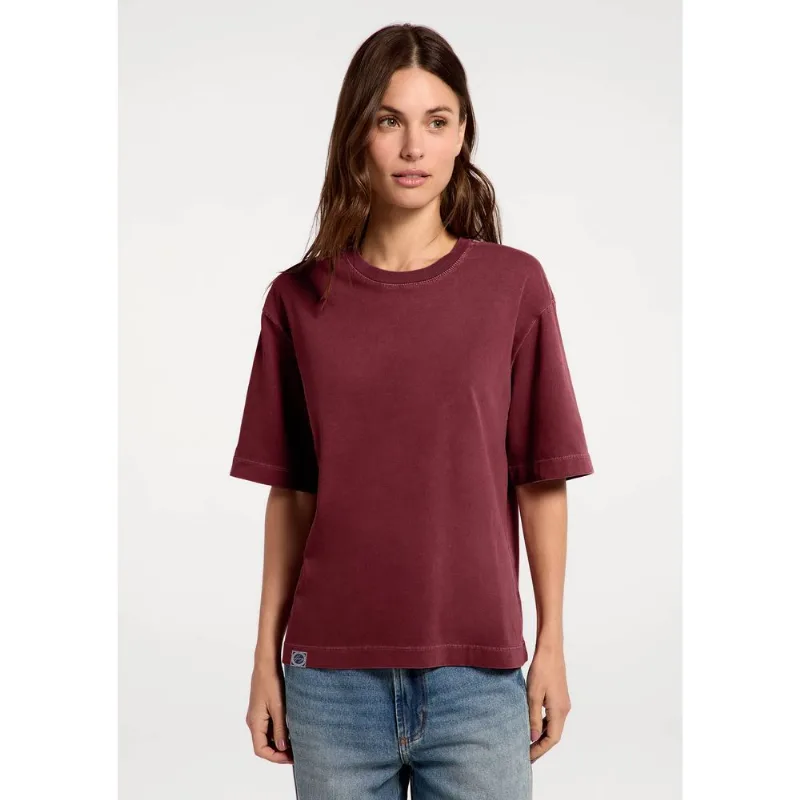 Camiseta Feminina Oversized Estonada - Vinho XG
