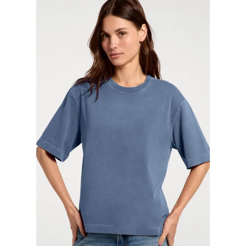 Camiseta Feminina Oversized Estonada - Azul G