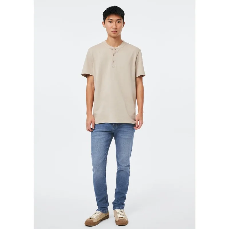 Calça Jeans Básica Masculina Skinny Com Elastano - Azul 044