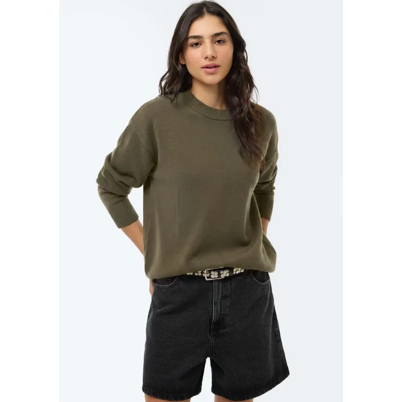 Blusão Feminino Amplo Em Tricô - Verde M