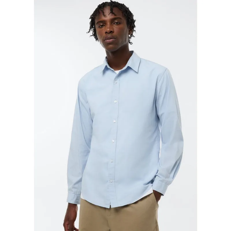 Camisa Masculina Em Tricoline - Azul M