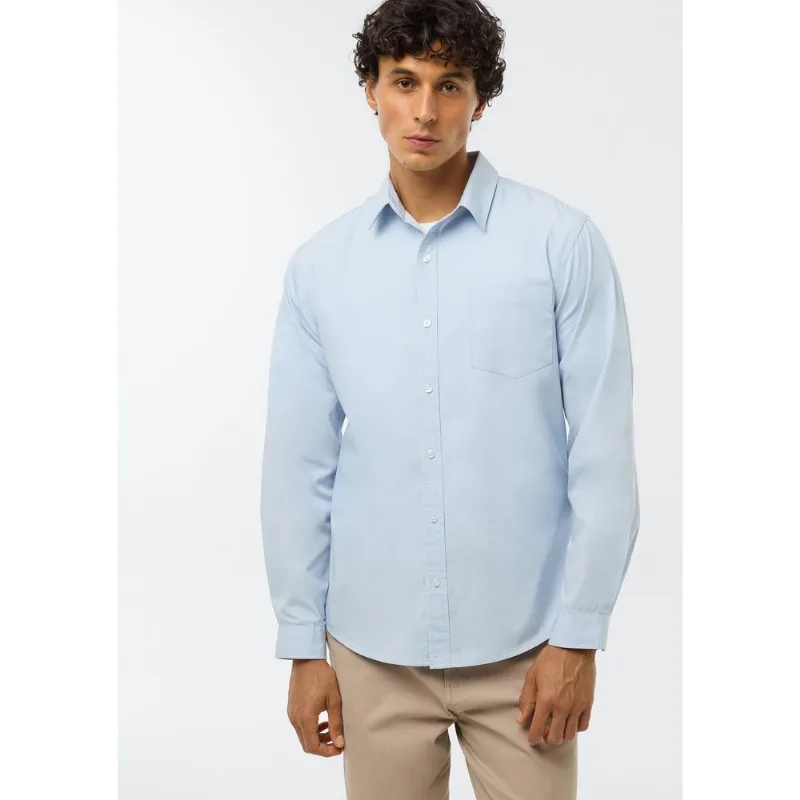 Camisa Masculina Em Tricoline - Azul M