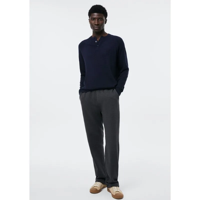 Calça Masculina Reta Em Moletom Fleece - Cinza XXG