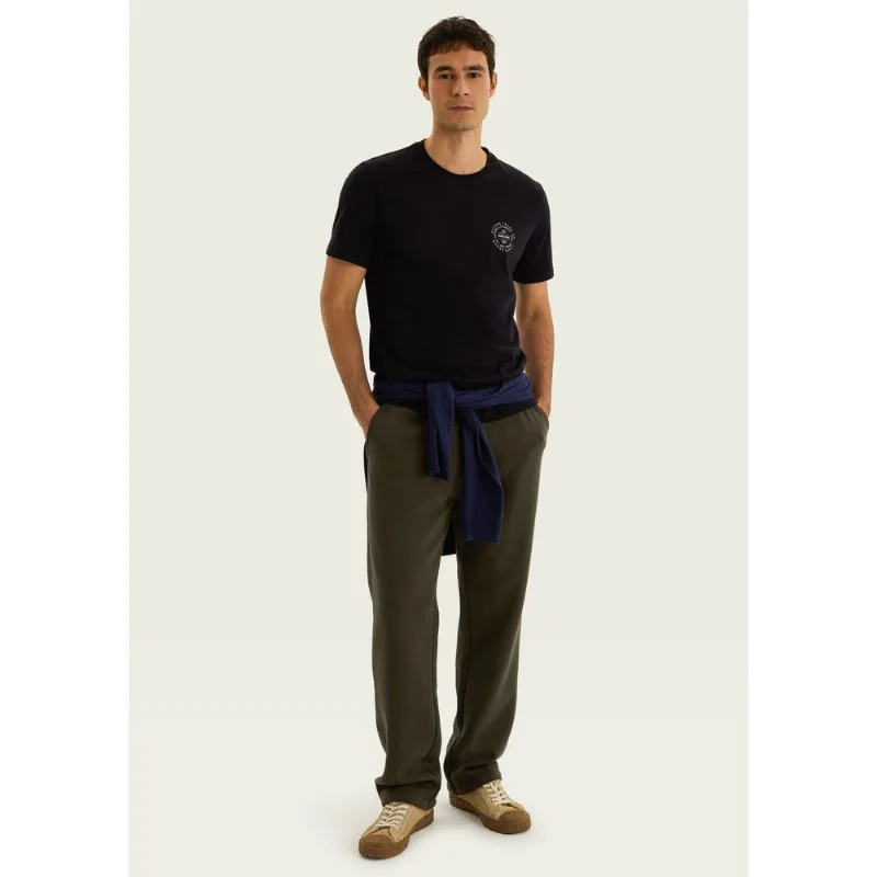 Calça Masculina Reta Em Moletom Fleece - Verde XG