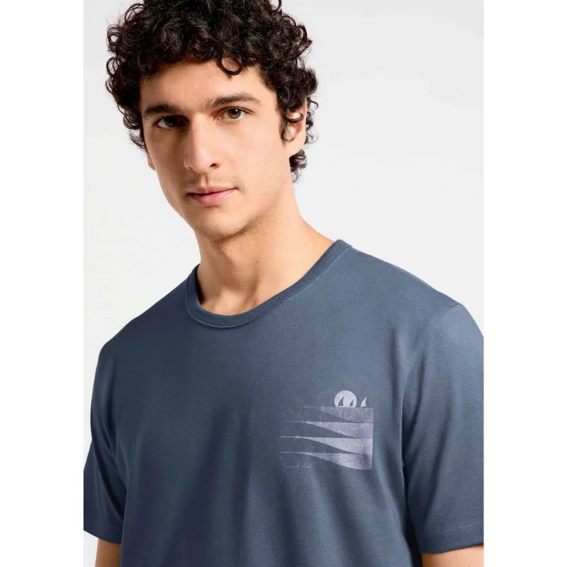 Camiseta Masculina Super Cotton Estampada - Azul XXG