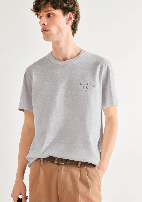 Camiseta Masculina Super Cotton Estampada - Cinza - Hering Adulto - Camisetas