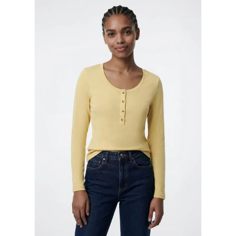 Blusa Feminina Manga Longa Em Ribana - Amarelo G