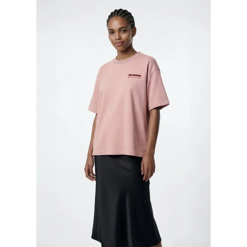 Camiseta Feminina Box Estampada - Rosa M