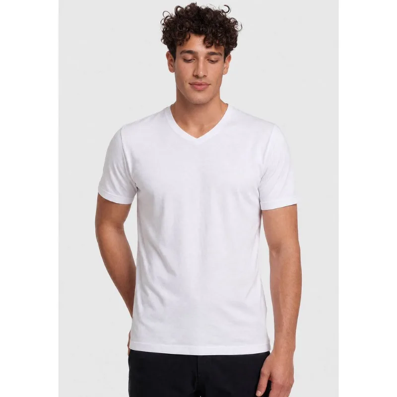 Camiseta Masculina Decote V Segunda Pele Hering Aquece - Branco P
