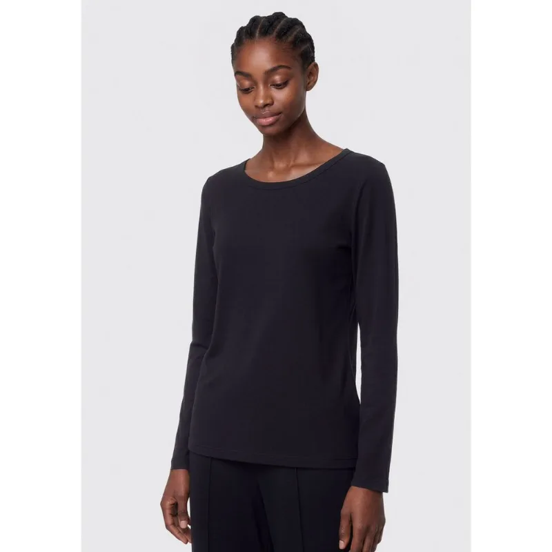 Camiseta Feminina Manga Longa Decote Canoa Segunda Pele Hering Aquece - Preto P