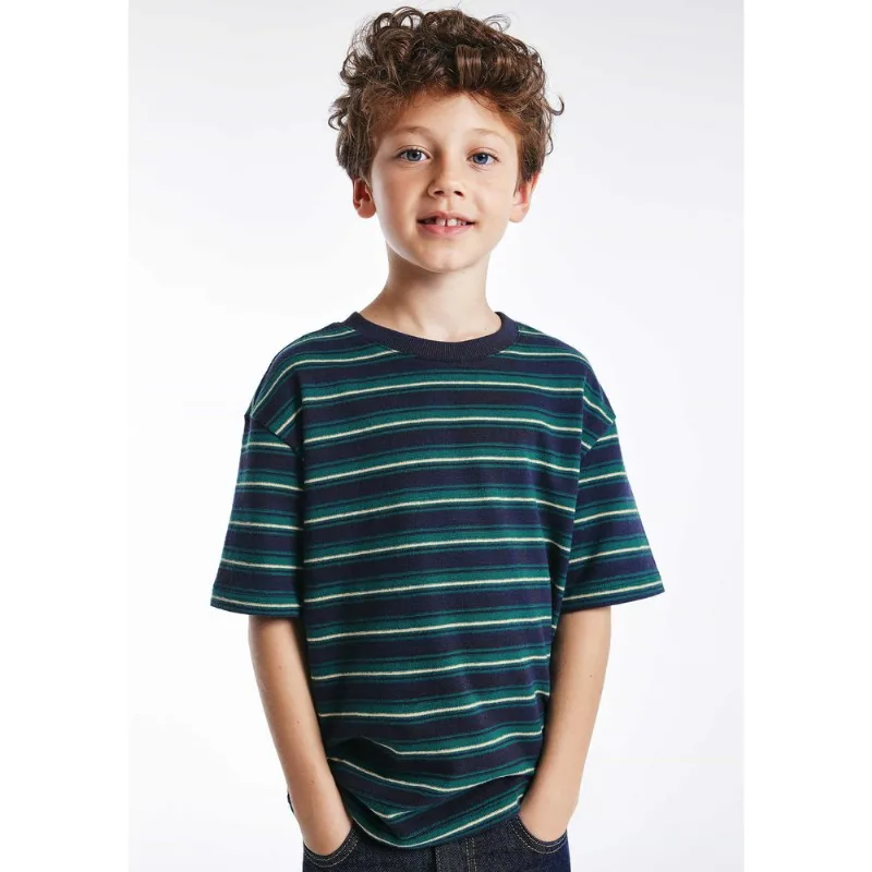Camiseta Infantil Menino Manga Curta Listrada - Azul 014