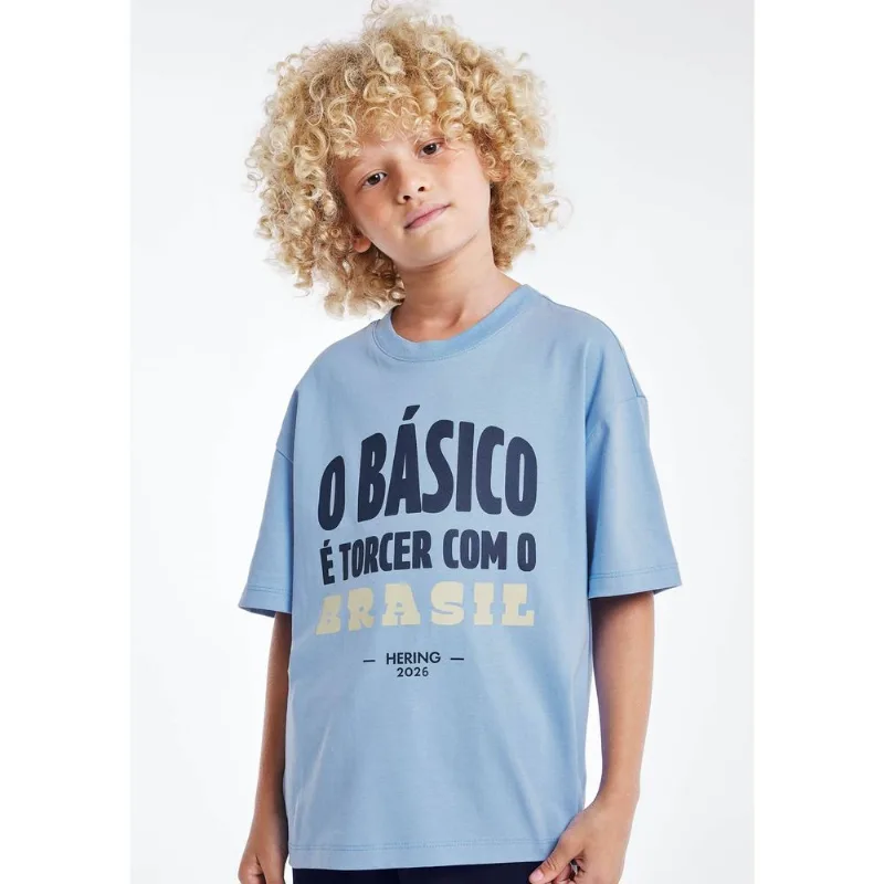 Camiseta Infantil Menino Com Estampa - Azul 008