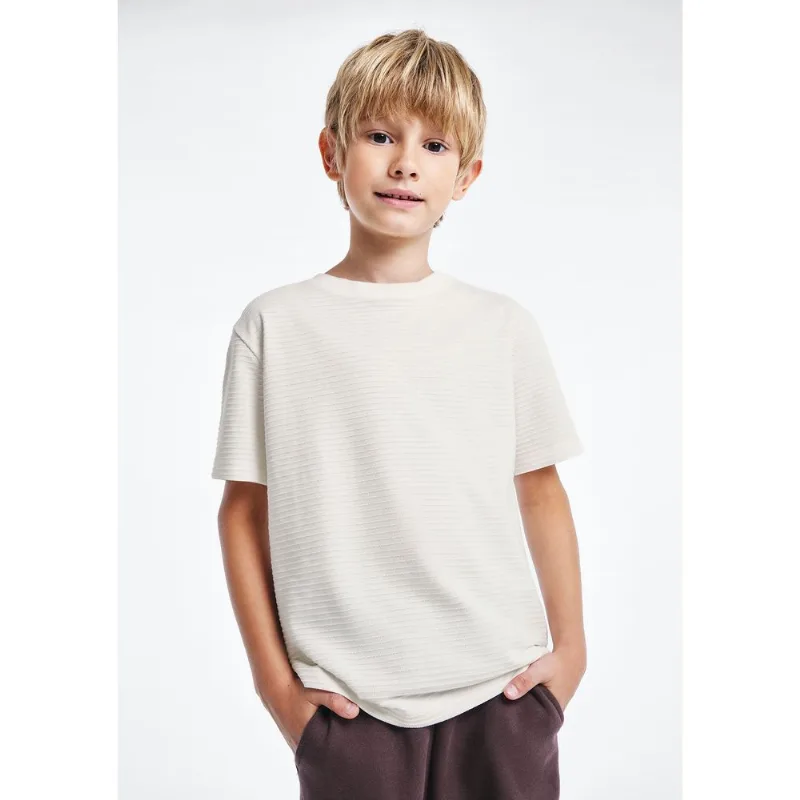 Camiseta Infantil Menino Manga Curta - Off white 008