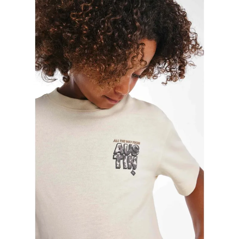 Camiseta Infantil Menino Manga Curta Com Estampa - Creme 008