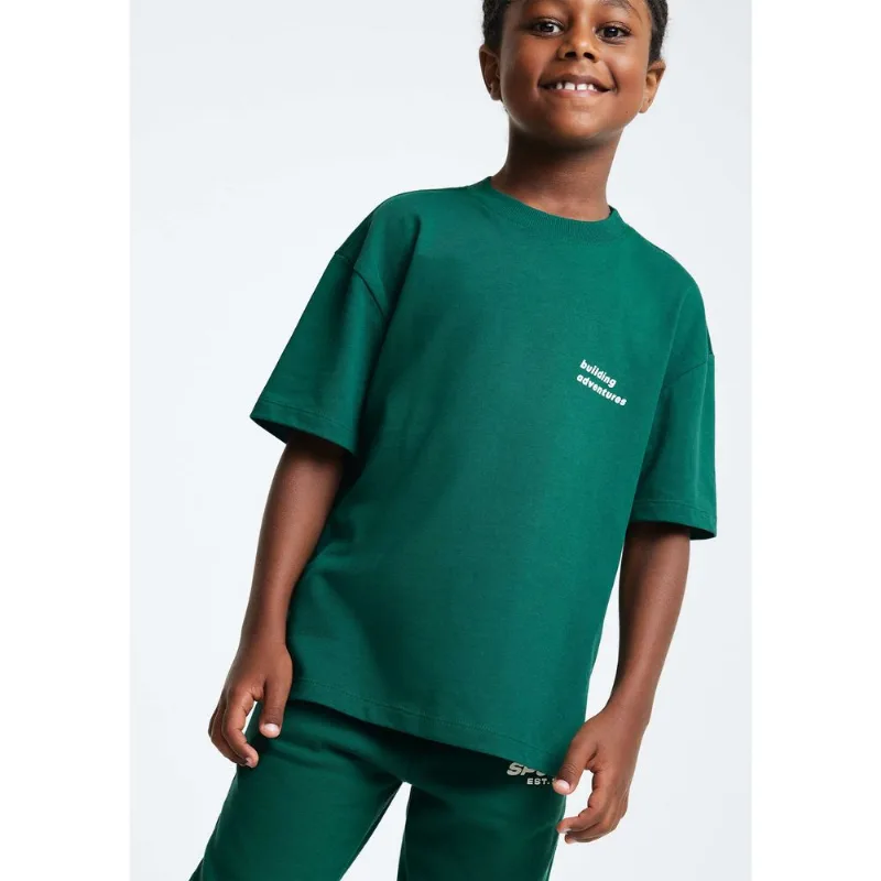 Camiseta Infantil Menino Manga Curta Com Estampa - Verde 010