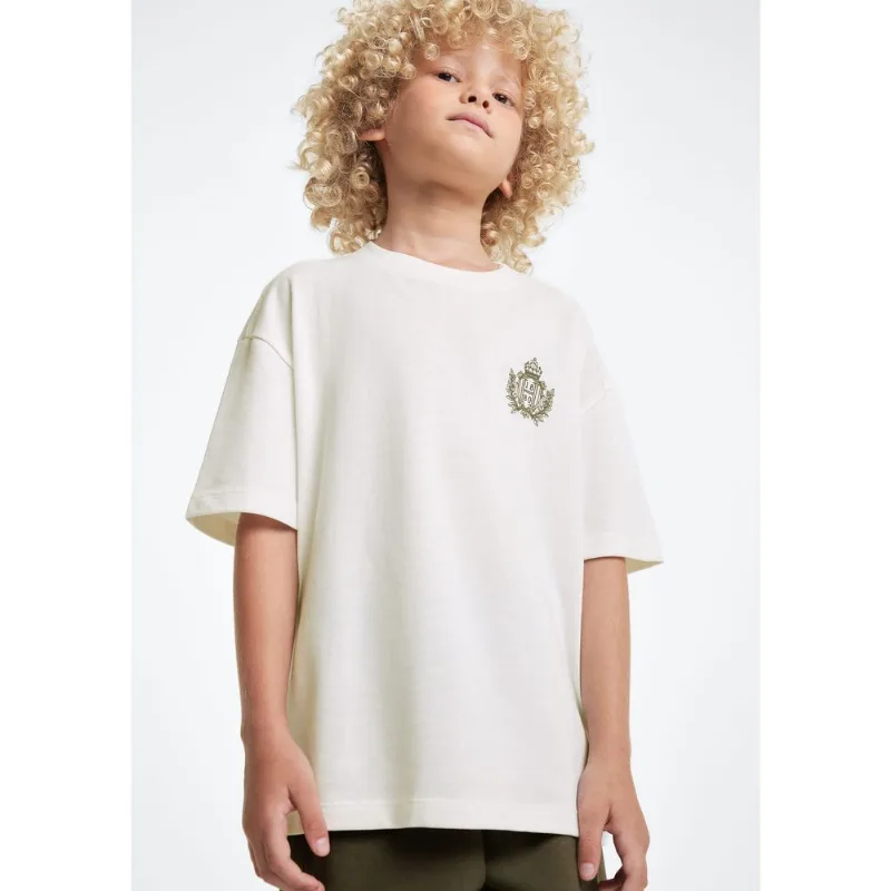 Camiseta Infantil Menino Manga Curta Com Estampa - Branco 006