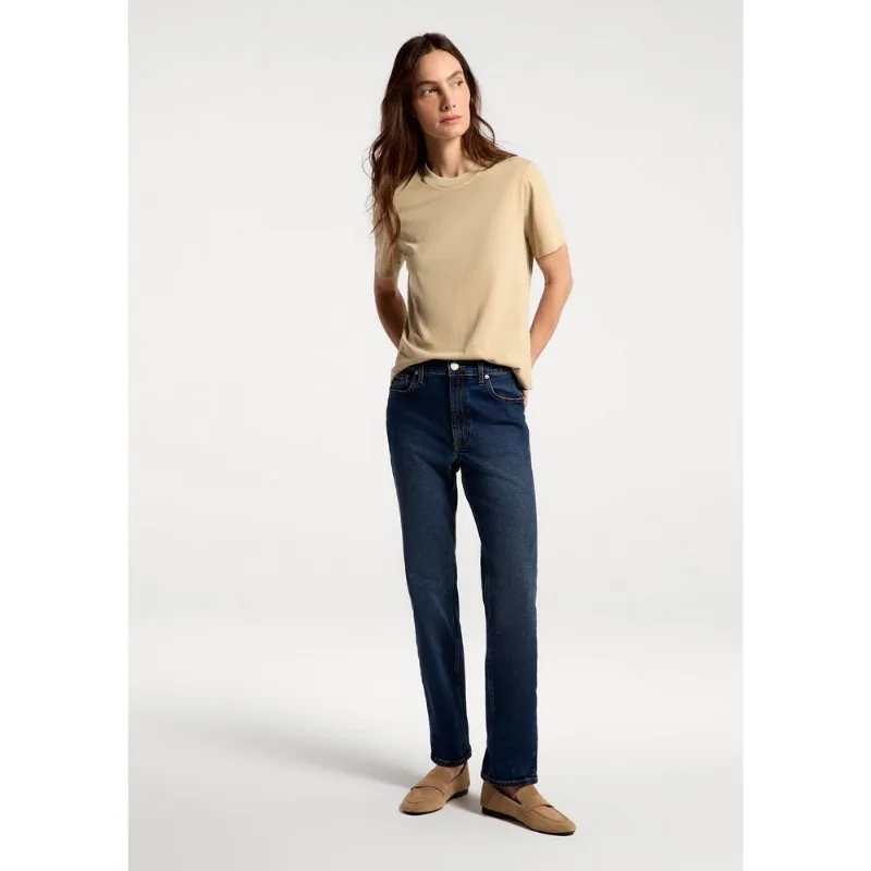Calça Jeans Feminina Slim Cintura Média - Azul 048