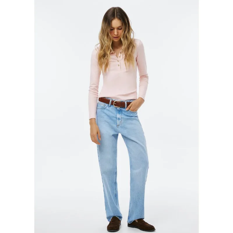 Calça Jeans Feminina Mom Cintura Alta - Azul 036