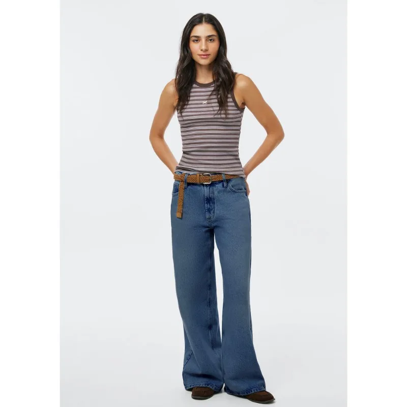 Calça Jeans Feminina Wide Leg - Azul 046