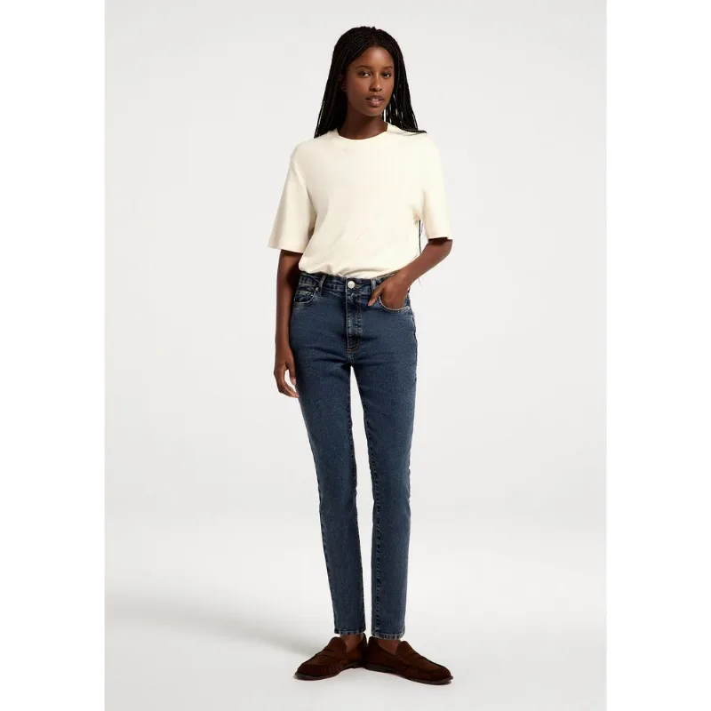Calça Jeans Feminina Skinny Cintura Média - Azul 048
