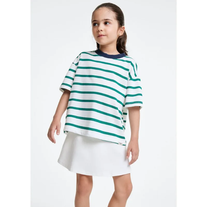 Blusa Infantil Menina Em Malha Binada Fio Tinto - Verde 004