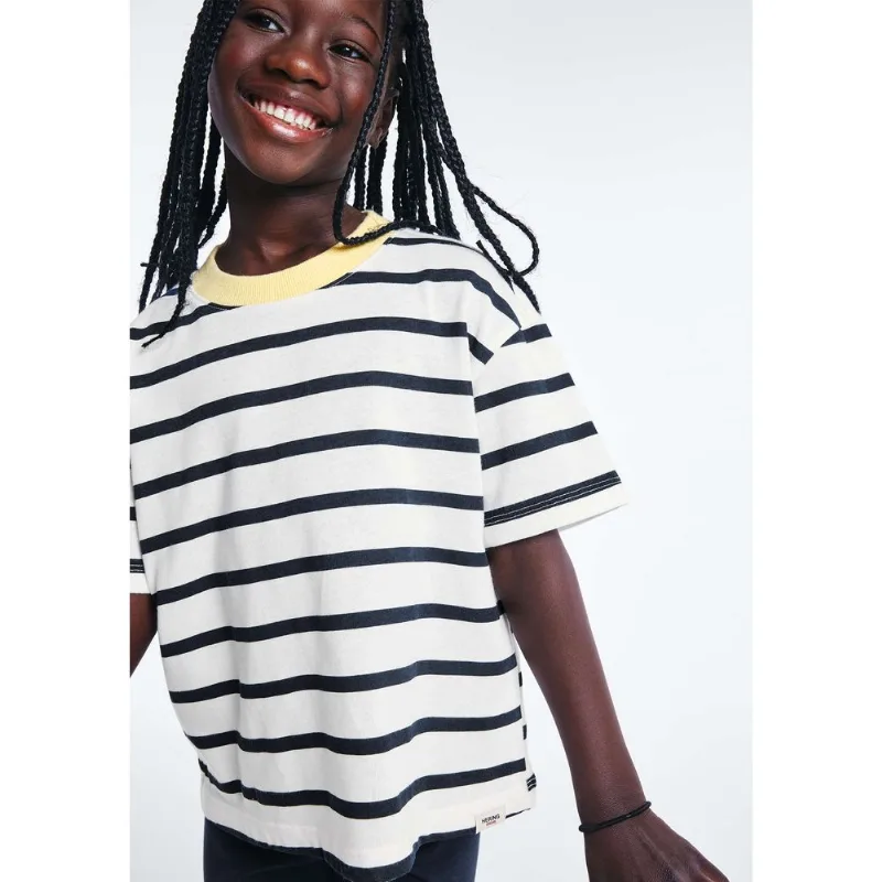 Blusa Infantil Menina Em Malha Binada Fio Tinto - Creme 006
