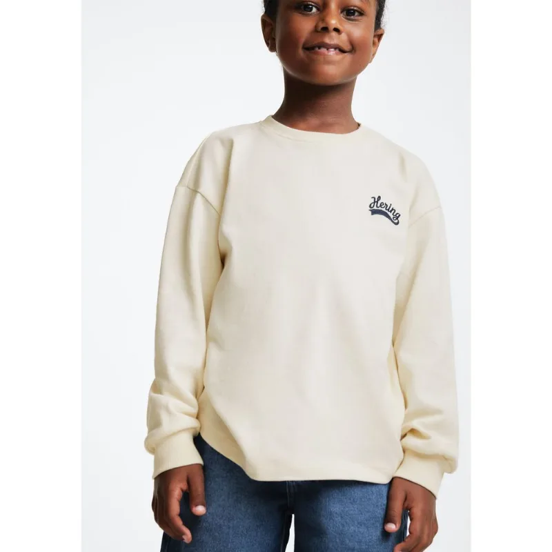 Camiseta Infantil Menino Manga Longa Com Bordado - Creme 006