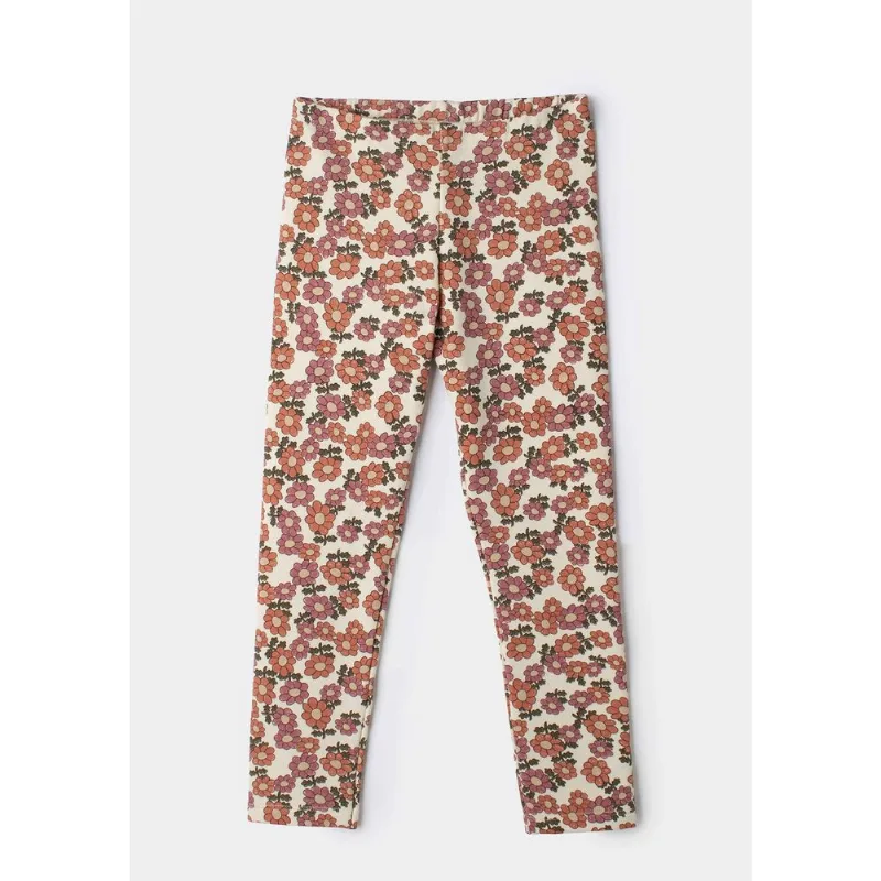 Calça Legging Infantil Em Malha Estampada - Rosa 012