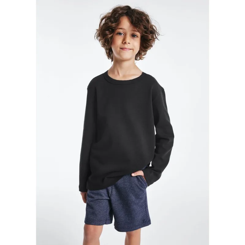 Camiseta Infantil Menino Manga Longa - Preto 016