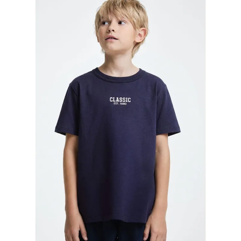 Camiseta Infantil Menino Com Bordado - Azul 010