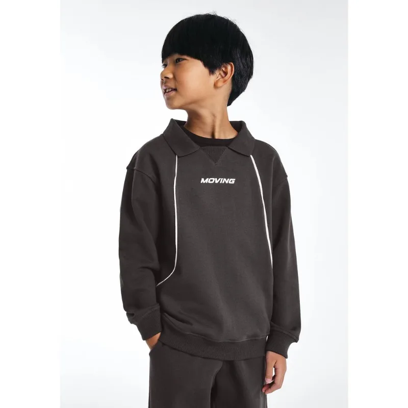 Blusão Infantil Menino Em Moletom Com Estampa - Cinza 010