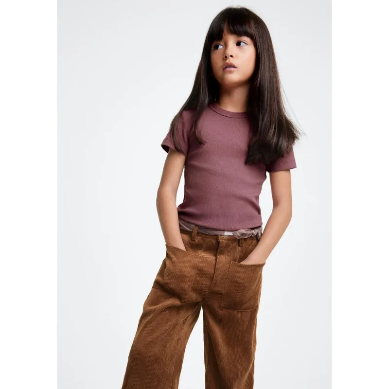 Blusa Infantil Menina Em Ribana Canelada - Rosa 014