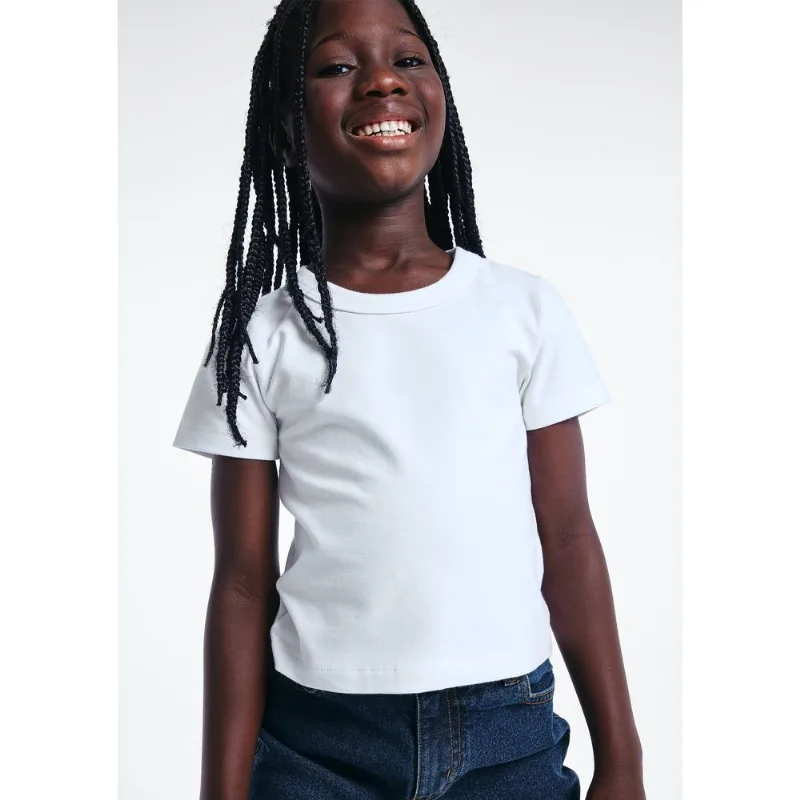 Blusa Infantil Menina Baby Tee - Branco 008