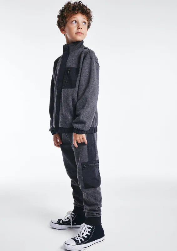 Calça Infantil Menino Em Moletom - Cinza - Hering Kids - Calças
