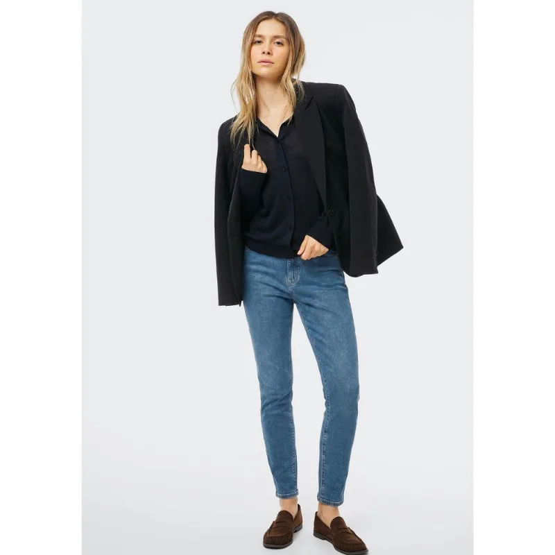 Calça Jeans Feminina Skinny Cintura Média - Azul 038