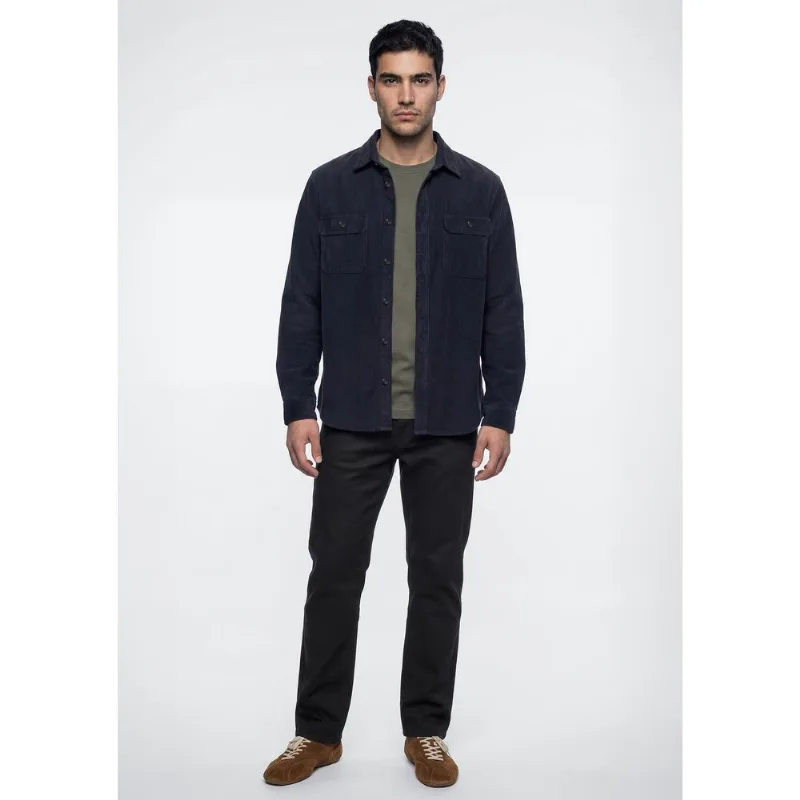 Calça Masculina Slim Em Sarja - Preto 044